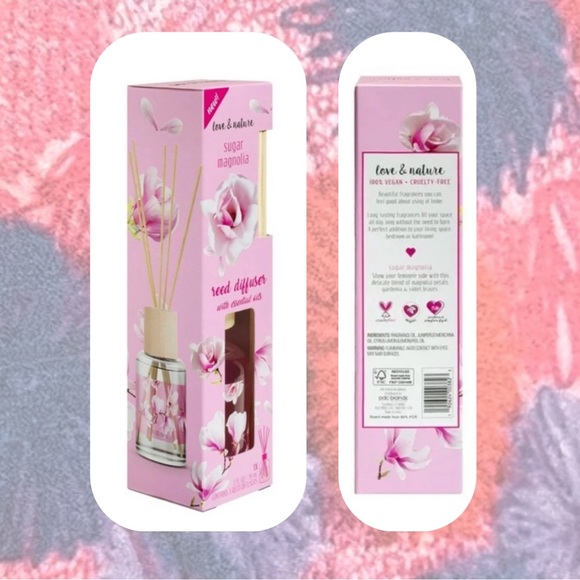 🏷️ Love & Nature Sugar Magnolia petals & seed diffuser with essential oils - Picture 2 of 14